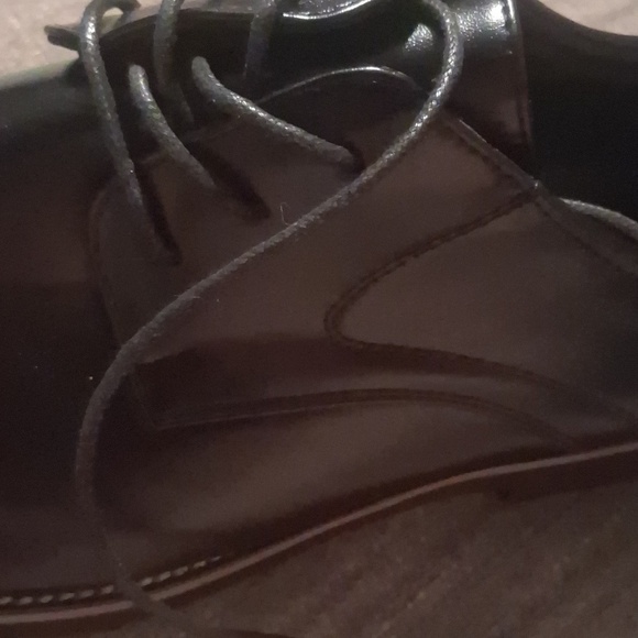 NWT Tanner Classic Black Men\'s Derby Dress Shoes Size 12 EU 46 and original bag main image 4